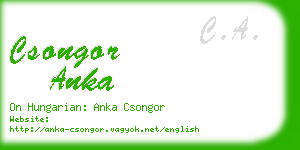 csongor anka business card